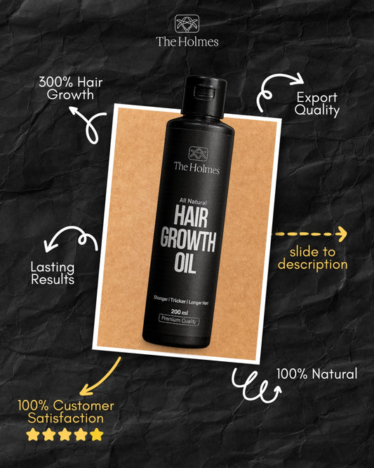 The Holmes Care Hair Growth Oil – Anti Hair Fall & Root Strengthening Formula For Everyone